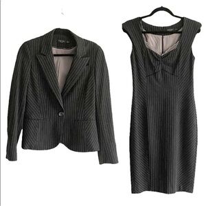 Iris Setlakwe Pinstripe Blazer and Dress Set Grey S